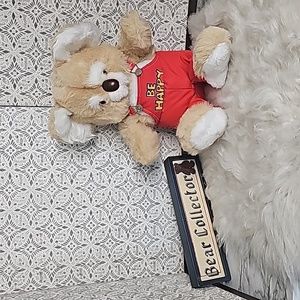 Vintage 1984 Kirby handcrafted plush Koala Teddy Bear overall Be Happy 18-in